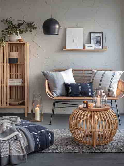 Rattan 90s interiors trend, goodhomesmagazine.com