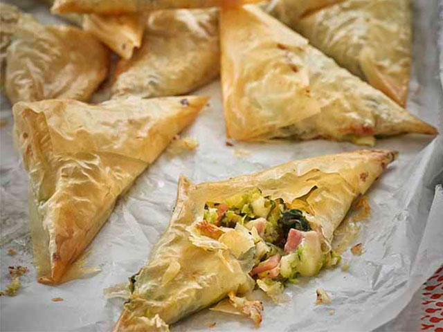 Filo pastry parcels are a must for an al fresco feast