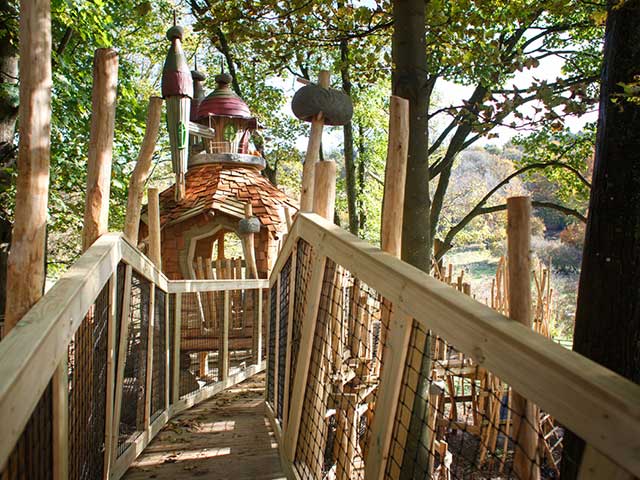 A wooden bridge in an adventure playground - UK days out - Goodhomesmagazine.com