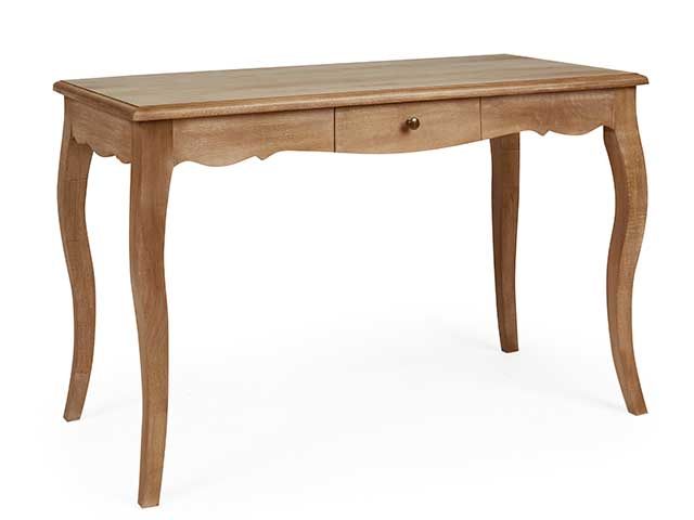 A French style wooden dressing desk with curved legs - Goodhomesmagazine.com