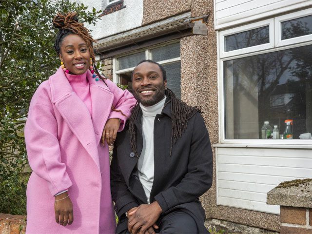 Presenters Scarlette and Stuart Douglas in Worst House on the Street. Photo: Channel 4