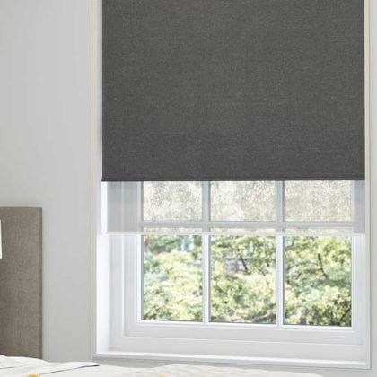 Grey roller blinds in a bedroom - Grey bedroom - Goodhomesmagazine.com