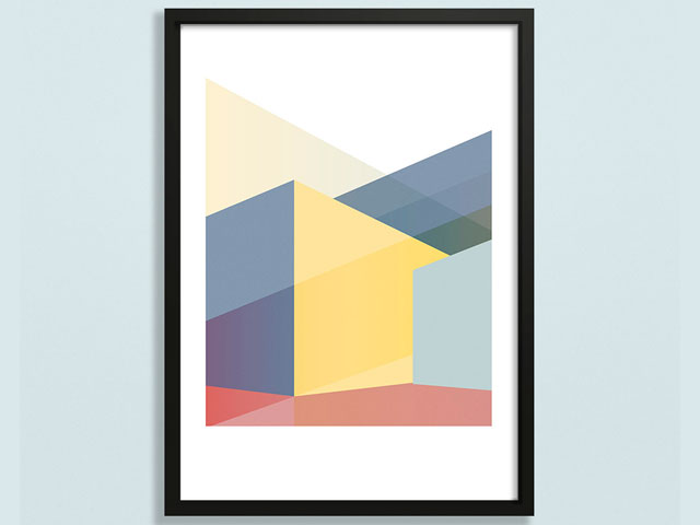 RocketJackDesign abstract geometric wall art, from £13 from etsy.com