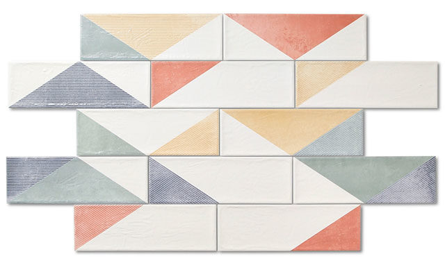 Geometric Harlequin wall tiles from Porcelain Superstore