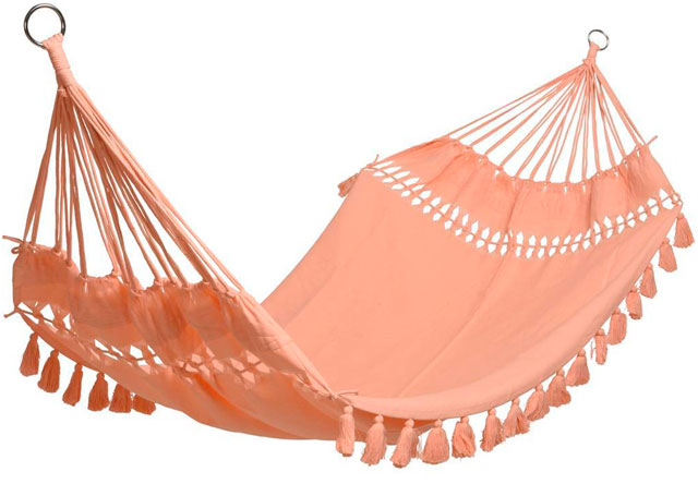 Peach hammock with tassels, £79, Cielshop