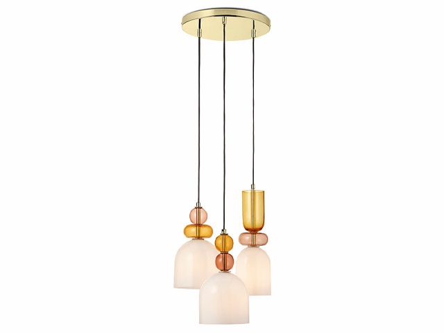 Pink Whitney cluster pendant light, £149 from made.com
