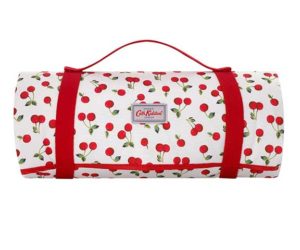 Cherry picnic blanket from Cath Kidston on white background