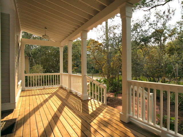 a porch provides valuable solar shading