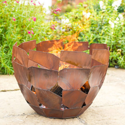 rust-finish firepit from john lewis