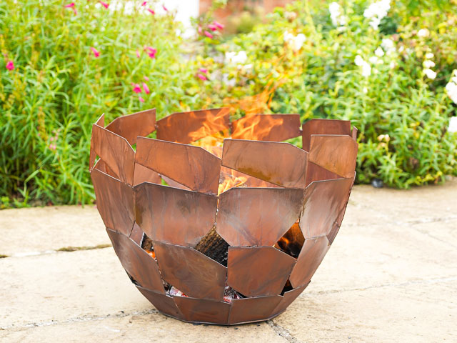 rust-finish firepit from john lewis