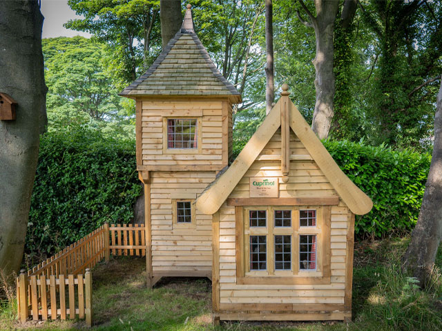 Play house ideas: Mark Campbell built a fairytale castle for his granddaughter, winning Shed of the Year Lockdown category