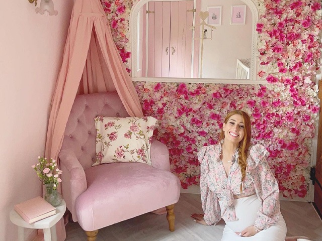 Stacey Solomon's pink nursery. Photo: @staceysolomon on Instagram
