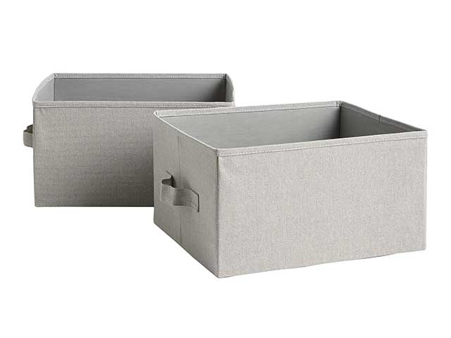 Fabric grey boxes on white background