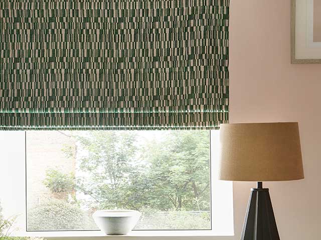 Roller blind in Zaha pattern from Margo Selby collection