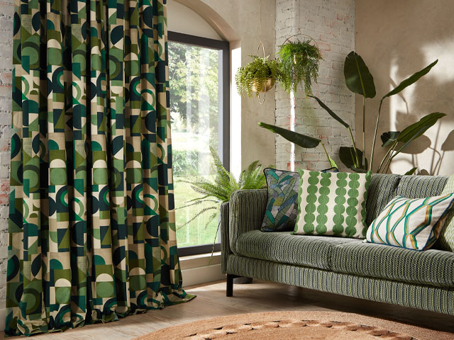 ILIV curtains in geometric print