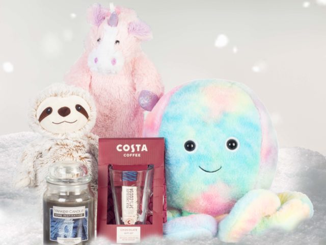 Christmas shopping ideas from Ryman: Costa coffee gifts, candles, cuddly toys 