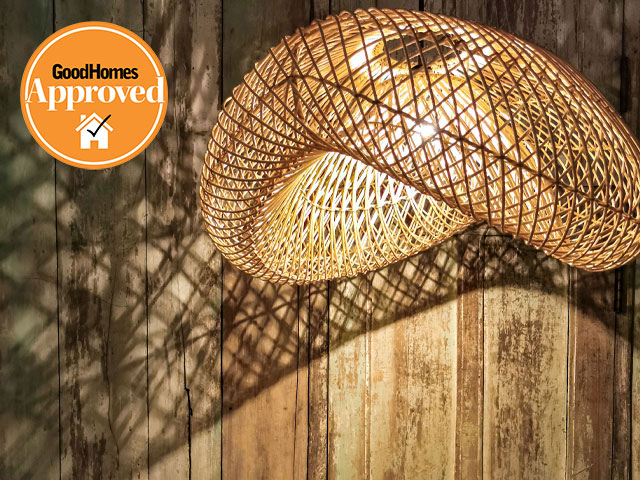 Sustainable rattan pendant lampshade for ceiling from Collectiviste