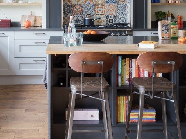 How much space should you leave around a kitchen island?