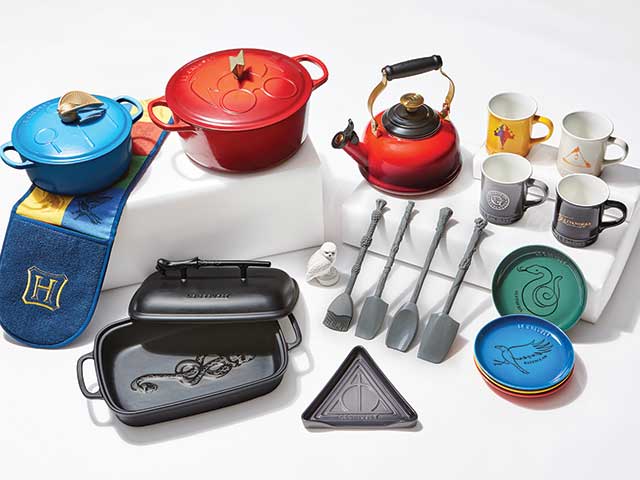 Harry Potter Le Creuset range on white background