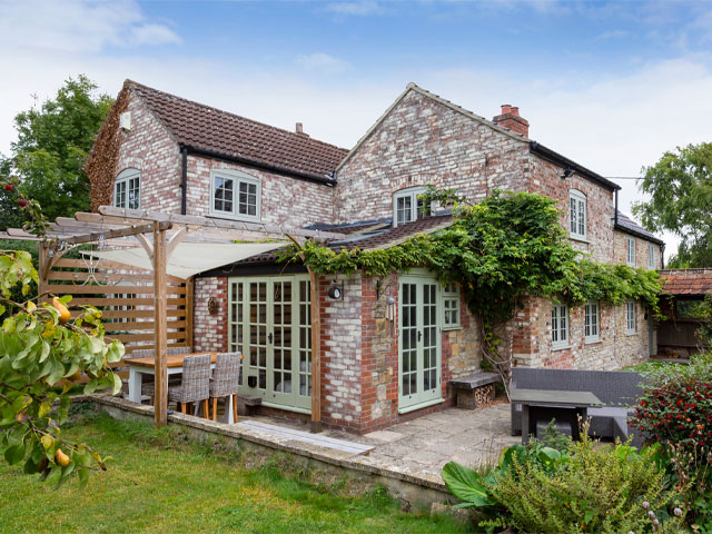 sensitively renovated cottage in Wiltshire with sympathetic use of flint and brick