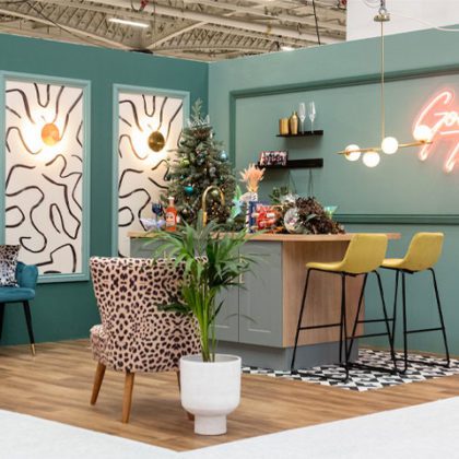 The Good Homes Luxe Vibe roomset at Ideal Home Show Christmas.