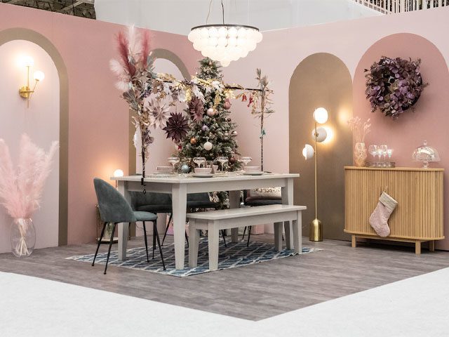 The Good Homes Opal Blush roomset from Ideal Home Show Christmas