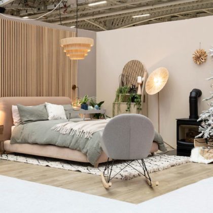 The Good Homes Relaxed Japandi roomset at Ideal Home Show Christmas