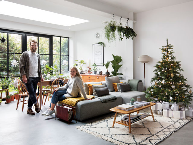 christmas decor in a remodelled victorian property in east london