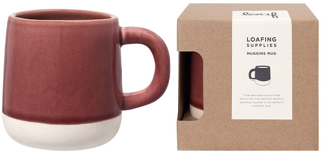 red and stone ceramic mug from Loaf