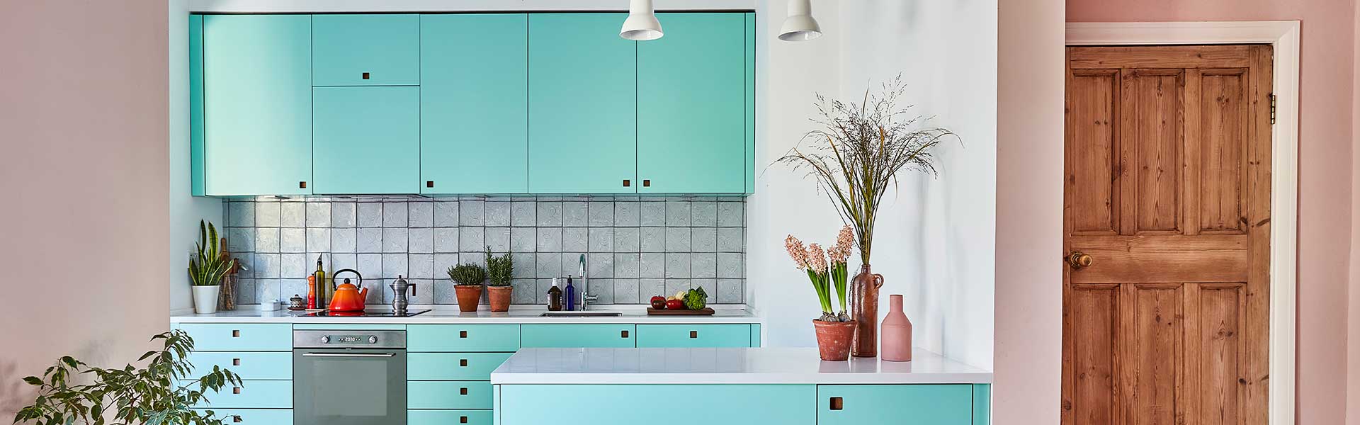 Miami vibes colourful kitchen makeover