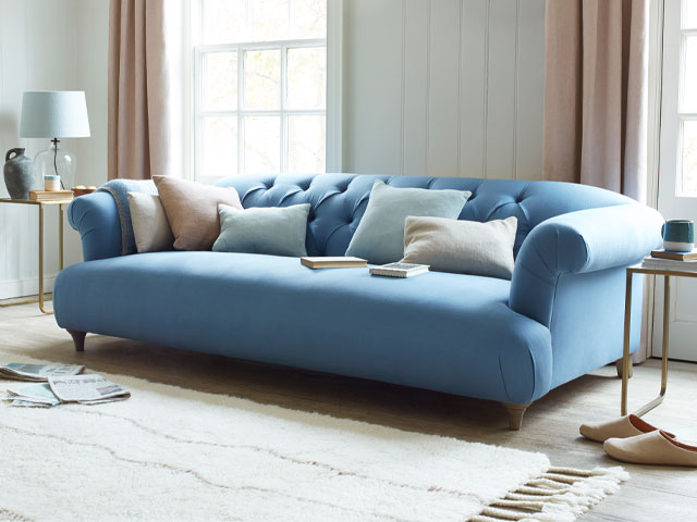 sofa trends 2022: modern classic sofa loaf dixie chesterfield-style sofa