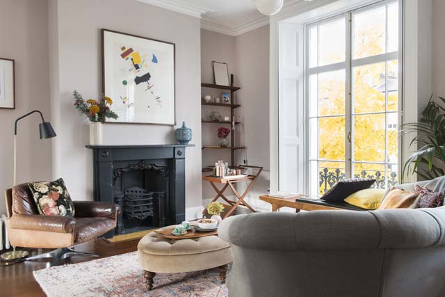 California-style decor in a London townhouse
