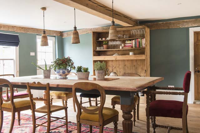 dining room is full of modern country charm