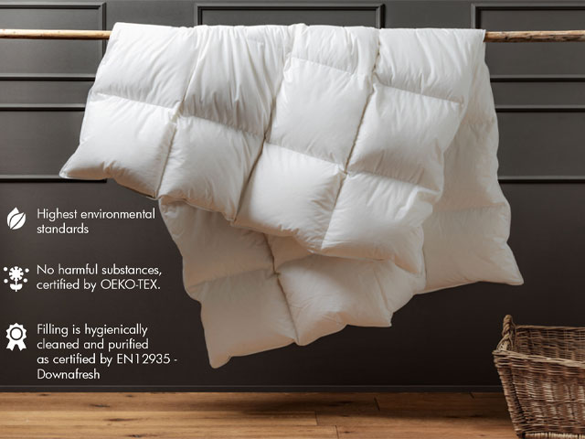 eco friendly goose down duvet and pillows