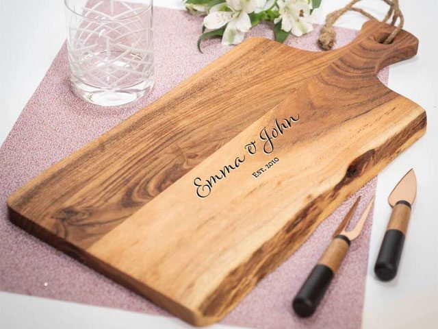 Personalised chopping board