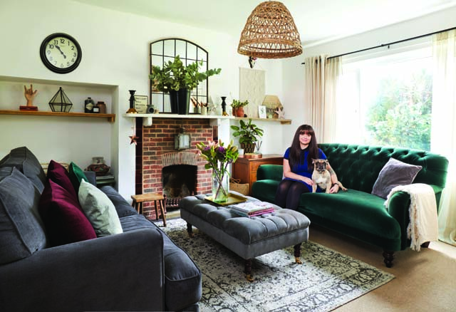 Decorating a rented cottage: Hayley Stuart made over her rental living room with simple additions