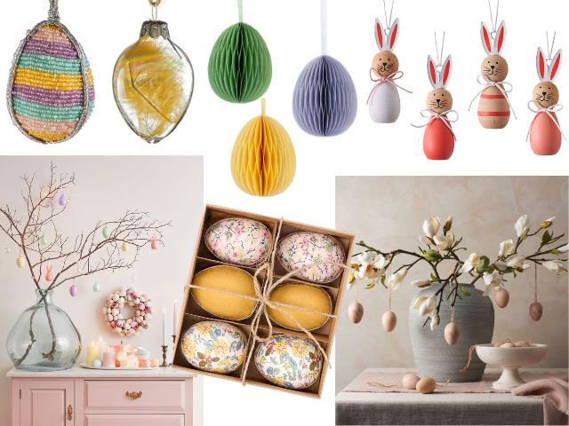 Easter decorations moodboard