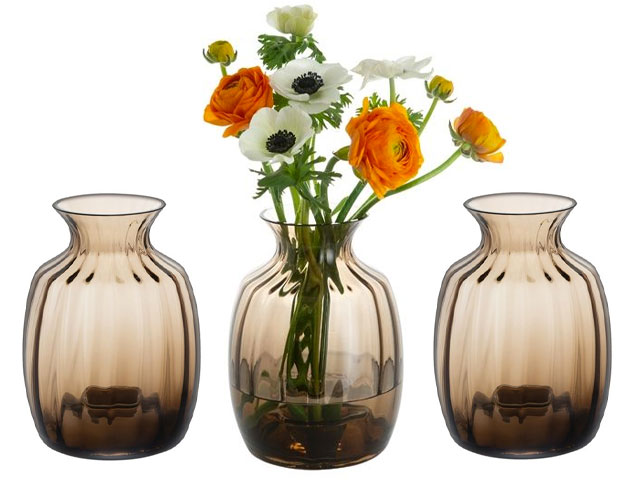 chocolate homewares: brown vases from dartington