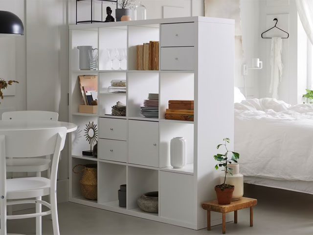 Ikea Kallax unit as a room divider