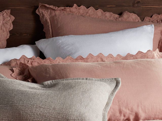 bridgerton pink bed linen