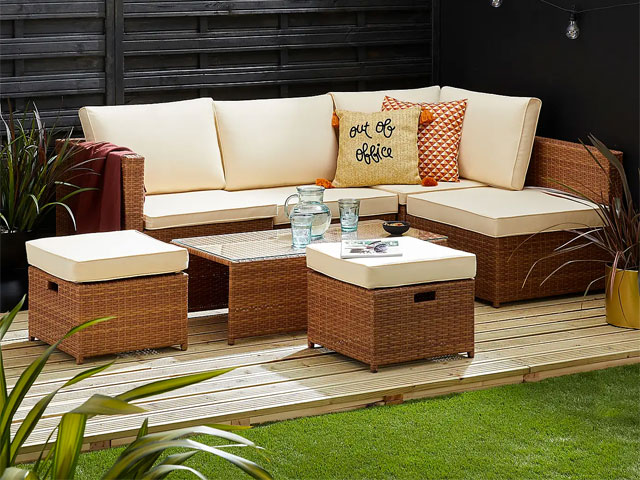 Dunelm modular rattan garden furniture set