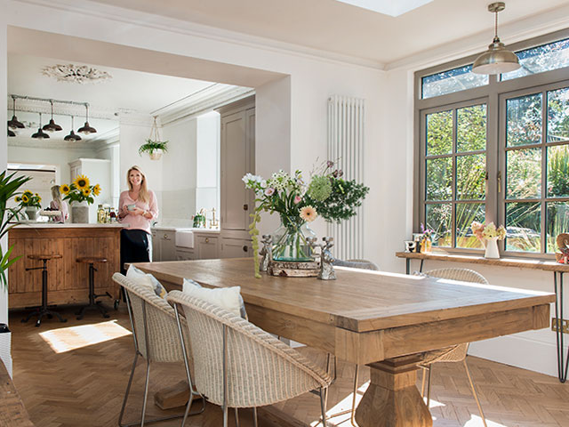 Samantha Steadman in her Victorian house overlooking the Bristol Channel