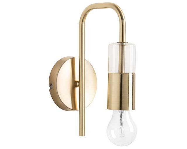 brass gold lamp on white background