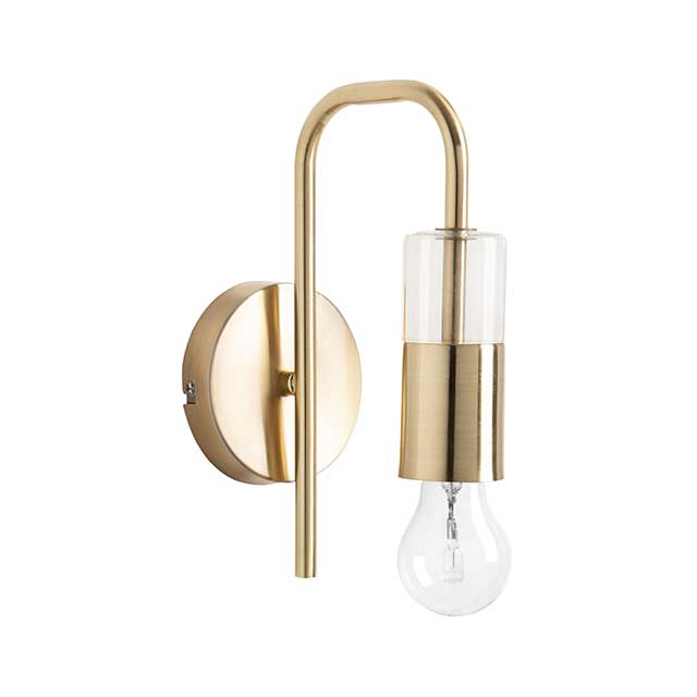 brass gold lamp on white background