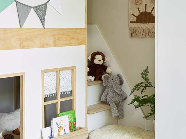 bunting and steps in Georgia Kousoulou playroom