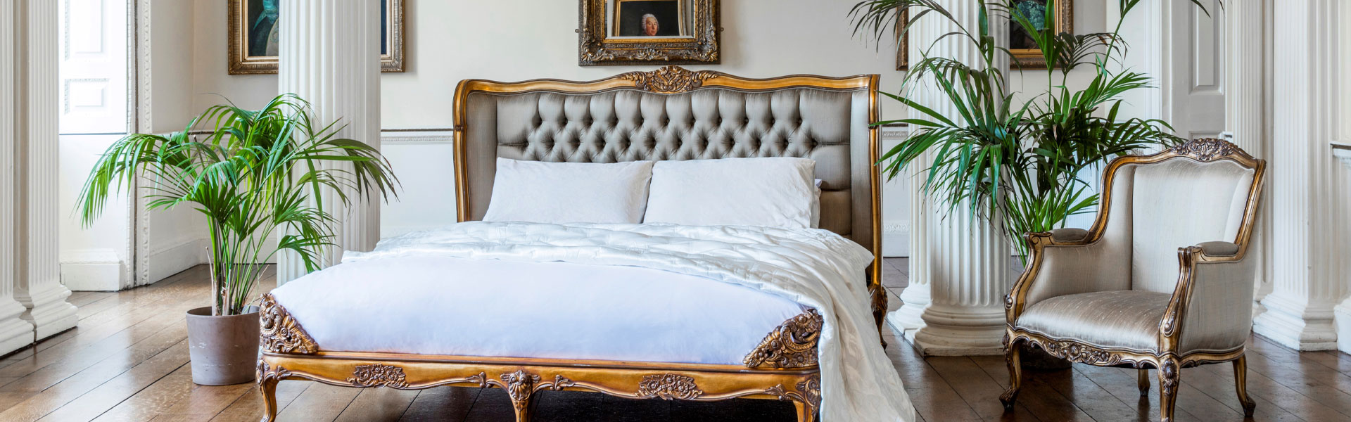 downton abbey french-style bedroom