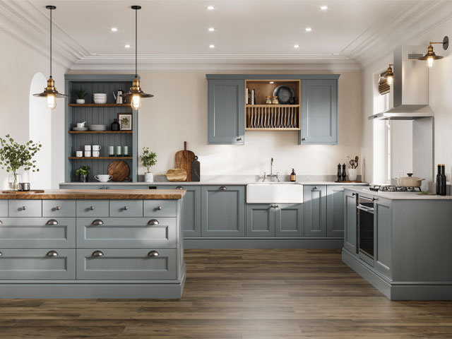 duck egg blue kitchen cabinets shaker style