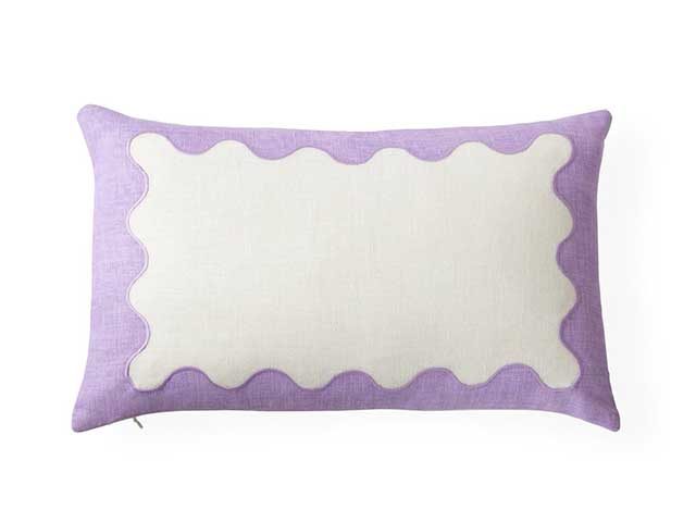 lavender decor ideas rectangle cushion in cream and lilac