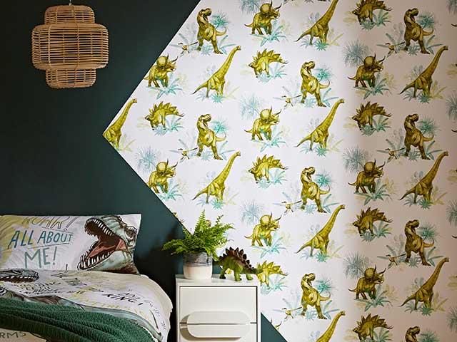 dunelm dinosaur bedroom wallpaper