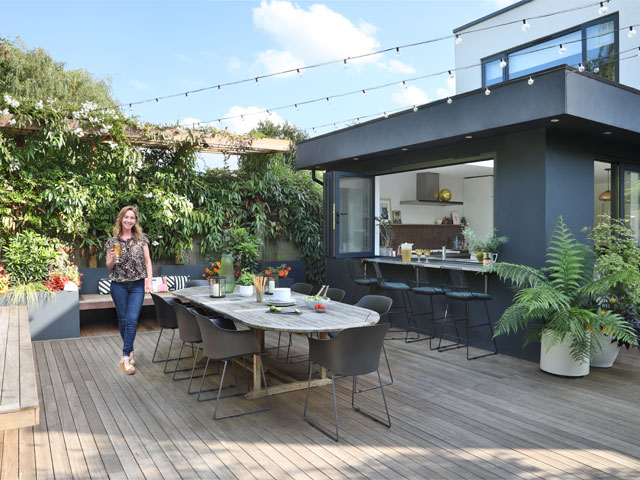 Leonie Knight in her subtropical garden